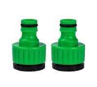2 Pièces Raccord de robinet, 1/2” et 3/4”Connecteur de robinet de jardin ， Set de raccord de tuyau pour l'irrigation de jardin (Geen)