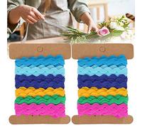 2 pièces Rack garniture rubans colorés Zigzag ruban garniture rubans pour bricolage artisanat couture emballage décoration(1) Clothing Accessories Clothing Accessories