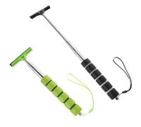 2 Pièces Raclette Télescopique pour Vitres de Voiture Poignée | Acier Inoxydable, Éponge et Caoutchouc, Design Réglable, pour Pare-brise et Vitres