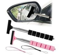 2 Pièces Raclette Vitre Voiture Telescopique Mouilleur Vitre Professionnel | Raclette Joint Silicone Extracteurs Raclette Vitre Silicone Joint Carrelage Douche Mini Portable pour Vitres de Voiture