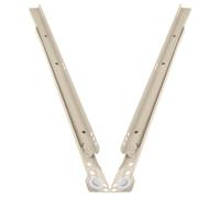2 Pièces Rails Coulissants de Tiroir à Montage Inférieur 40 CM | Acier Laminé à Froid Blanc, Extension Complète en Deux Sections, Roulements à Billes Fluides, Charge Stable