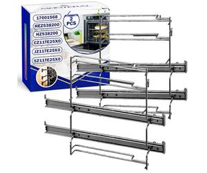 2 Pièces Rails Télescopiques Four 2 Niveaux avec le Code Original 17001568 HEZ538200 HZ538200 pour Bosch pour Siemens CZ11TE25X0 pour Constructa JZ11TE25X0 pour Junker - Garantie de 10 Ans - MONTERAL