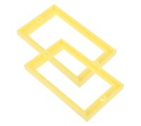 2 Pièces Rallonge de Boîte Électrique en Plastique Jaune | Kit D’extension pour Prise Murale, Installation Stable, Usage Maison ou Laboratoire, Format