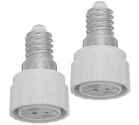 2 Pièces Rallonge de Douille D'ampoule E14 vers Convertisseur | Usage Maison, Métal et Plastique, Circuit Régulateur Intégré, Lampes sur Pied et Éclairage D'escalier