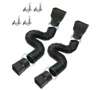 2 Pièces Rallonge de Gouttière Flexible pour, Rallonge de Tuyau de Descente de Gouttière, Eaux de Pluie Extensible de 20" à 60" Connecteur de Gouttière, avec 8 Vis(Noir, Blanc, Marron)