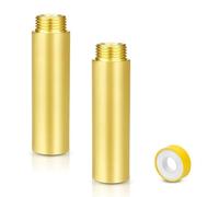 2 Pièces Rallonge de Robinet 1/2" x 80mm, Rallonge DN15 1/2" IG x 1/2" AG | G1/2" Laiton Rallonge de Robinet 80MM Laiton Filetée Rallonge de Robinet Fitting pour l'Installation d'Eau Potable