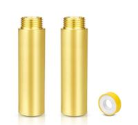 2 Pièces Rallonge de Robinet 3/4" x 50mm, Rallonge DN20 3/4" IG x 3/4" AG | G3/4" Laiton Rallonge de Robinet 50MM Laiton Filetée Rallonge de Robinet Fitting pour l'Installation d'Eau Potable