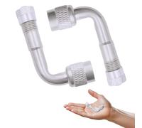 2 Pièces Rallonge Valve Pneu à 90 Degrés, Embout Pompe Velo, Extensions de Valve Coudée Moto, Adaptateur Valve Prolongateur Coudée pour Pompe à Air, Compatible Velo, Moto, Voiture et Scooter