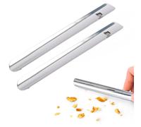 2 Pièces Ramasse-miettes de Table en Aluminium, Accessoire de Nettoyage pour Tissus de Table, Pelle à Restes Alimentaires, Grattoir à Miettes de Pain, Rase-Miettes de Table