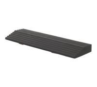 2 Pièces Rampe de Seuil en Plastique Noir, Triangle Épais | Pontage de Seuil, Surface Texturée, Rainure Anti-glisse, pour Fauteuil Roulant, Poussette, Hôtel