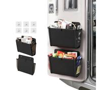 2 Pièces Rangement Camping Car Organisateur Suspendu, Camping Accessoires avec Auto-adhésif, Pliable Vide Poche Mural, Rangement Car, pour Fourgon, Cuisine, Bureau, Chambre Coucher (33 × 29 × 15 cm)