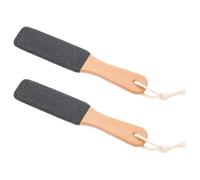 2 Pièces Râpe à Pied Double Face en Bois, Poignée Ergonomique | Surface Abrasive des Deux Côtés, Corde Suspendre, pour Talons, Callosités, Usage Maison et Salon