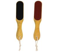 2 Pièces Râpe à Pied Manuelle Double Face en Bois pour Callosités | Surface Rouge et Noire, Grain Fin D’un Côté, Grain Grossier de L’opposé, Facile à Porter Suspendre Couleur Aléatoire