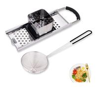 2 Pièces Râpe à Spaetzle en Inox, Machine à Spaetzle, Presse à Spaetzle, Raboteuse à Spätzle, Trancheuse à Spaetzle en Acier Inoxy