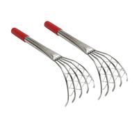 2 Pièces Râteau à Griffes de Plage, Long Manche | Claws Métalliques, Panier Intégré, Usage sur Vasières Côtières, pour Palourdes et Récolte de Coquillages