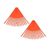 2 Pièces Râteau à Main de Jardin en Plastique Orange, 16 Dents | Outil Manuel pour Potager et Arbres Fruitiers, Facile à Installer, pour Cultiver, Creuser et Planter