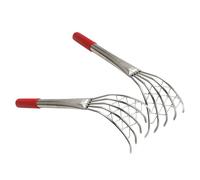 2 Pièces Râteau à Palourdes Panier et Long Manche | Griffe de Sable à Style Pince, Plastique et Acier Inoxydable, pour Huîtres, Plage, Zone de Marée