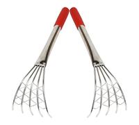2 Pièces Râteau à Pinces de Palourdes à Long Manche | Design à Griffes Précises, Panier Intégré, Nettoyage Rapide, pour Sable, Coquillages et Zone Tidale