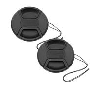 2 Pièces | Rechange Cache-Objectif pour Objectifs Appareil Photo | Capuchon de Protection avec Sangle de Transport | Compatible avec Objectifs avec Filetage de Filtre 58mm