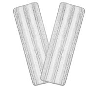 2 Pièces Recharges pour Balai Plat à Lavettes de Sol Réutilisables | Oxford, Mousse et Nylon, Pose Simple, Forte Absorption, pour Carrelage et Surfaces Bien Scellées