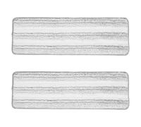 2 Pièces Recharges pour Balai Plat Rayées, Lingettes de Nettoyage | Oxford Cloth, Sponge et Nylon, Remplacement Facile sans Traces, pour Tuiles et Sols Bien Scellés