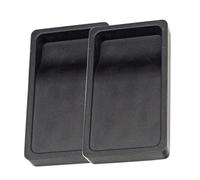 2 Pièces Récipient D’encre Portable, Double Face, 5 Pouces Noir | Surface de Broyage Lisse, Plastique Noir, Bords Arrondis, pour Pinceaux Chinois et Encre Liquide
