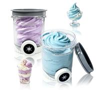 2 Pièces Récipients pour Ninja Creami Swirl, 480 ML Glace Accessoires
