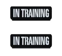 2 Pièces Réfléchissant Dans la Formation "in Training"de IR Infrarouge Sécurité Tactique Moral Chien Badge Emblème pour Chien de Travail/Formation/Service Gilet Vêtements