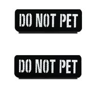 2 Pièces Réfléchissant Ne Pas Caresser "Do Not Pet"de IR Infrarouge Sécurité Tactique Moral Chien Badge Emblème pour Chien de Travail/Formation/Service Gilet Vêtements