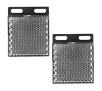2 Pièces Réflecteur Carré Rétroréfléchissant, Noir | ABS Acrylique, Technologie Miroir, Forte Résistance aux Intempéries, Compatible Interrupteurs Photoélectriques