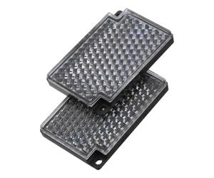 2 Pièces Réflecteur Photoélectrique Panneau à Réflexion Miroir Noir, Carré | ABS Acrylique, Technologie Rétroréfléchissante, Haute Compatibilité Capteurs, Résistance aux Intempéries