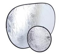 2 Pièces Réflecteur Photographique Argenté en Fibre de Carbone Pliable | Surface Réfléchissante, Déploiement Rapide, pour Faces et Petits Objets, Vidéo Extérieure, Créateurs