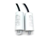 2 Pieces Refrigerator Freezer Capacitor with Wire electronic starter Starting Capacitor CBB65A-2 2.5uF 3UF 4UF 450V EKFBQBGW(4UF-Hook style)