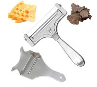 2 Pièces Réglable Trancheur de Truffes Kit, 1 Acier Inoxydable Rasoir à Truffe avec 1 Trancheuse à Fromage, Rape a Truffe avec Trou Suspendu pour Chocolat Ail Champignons