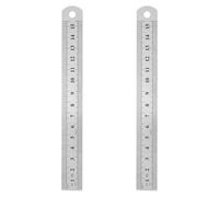 2 Pièces Règle à Bords Droits en Acier Inoxydable 15cm | Portable, Usages pour Dessin et Traçage, Format Plat, Graduations Métriques