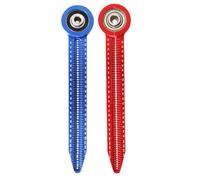 2 Pièces Règle à Gabarit Rond Mini Portable en Alliage D'aluminium | Acier Inoxydable, Tracé Précis des Formes Rondes, pour Menuiserie et Dessin Technique, Format Compact