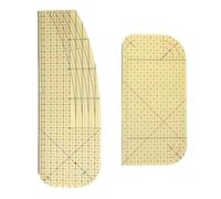 2 Pièces Règle à Repasser, Règle Patchwork Accessoire Couture Polyvalent, Règle Couture Semi-Transparente, Aide Ourlet pour Pantalons, Jupes et Manches, Couture Maison DIY (30 x 10 cm & 20 x 10 cm)