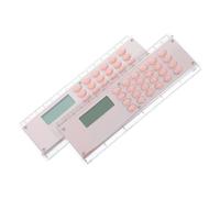 2 Pièces Règle avec Calculatrice Numérique à Double Échelle 15cm