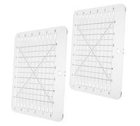 2 Pièces Règle Carrée Acrylique pour Patchwork, Gabarit de Couture