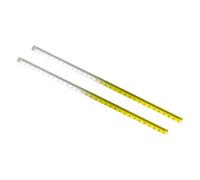 2 pièces règle colorée règles acryliques ensemble de règle de mesure claire et droite avec des centimètres en pouces pour les bureaux à domicile en helle métrique et en pouces