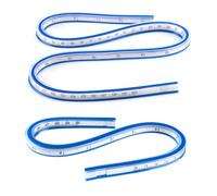 2 Pièces Règle Courbe Flexible Rgle de Serpent Souple Peut Être Courbée Ruler 30cm & 60cm pour Bureau Studio l'Ecole Dessin Graphiqueconception de vêtements Graphisme et Tailleur, Bleu