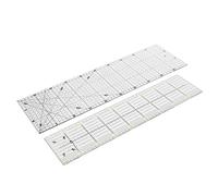 2 pièces règle de matelassage, règle de couture transparente antidérapante dessin dessin artisanat outil de mesure d'échelle pour tissu, patchwork, coupe, artisanat de couture