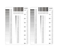 2 Pièces Règle De Mesure Fissures Haute Précision Transparent Jauge D'épaisseur Et Profondeur Outil De Contrôle Fissure Compact Durable Idéal Pour Expert Automobile Inspection Mobilier Bâtiment