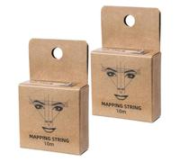 2 Pièces Règle de Microblading Fil D'encre Marron, Alignement Rapide | Outil Portable pour Débutants et Designers, Réduit L’asymétrie, Usage Préparation Sourcils et Front