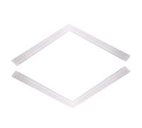 2 Pièces Règle de Patronage Couture en Plastique, 26cm, Claire | Outil de Mesure pour Dessin de Mode, Angle Droit et Gradation, Transport Facile