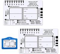 2 Pièces Règle Ecg Transparente/Carte Ecg Simplifiée En Suivant Un Plan En 7 Étapes. Idéal Pour Les Étudiants,Les Ambulanciers,Les Infirmières Et Les