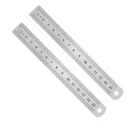 2 Pièces Règle en Acier Inoxydable 15cm à Double Échelle | Portable, Marquages Métriques et Impériaux, Usages Modélisme et Relevés