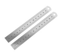 2 Pièces Règle en Acier Inoxydable 15cm, Double Échelle, Précision | Portable, Usages pour Dessin et Modélisme, Conversion Métrique et Impériale, Outil Fin