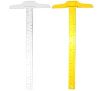 2 Pièces Règle en Plastique de T 30cm, Double Échelle Précise | Bureau et Maison, Stockage Facile, Usage Sûr, Outil de Dessin Technique pour Artistes et Artisans