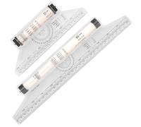 2 Pièces Règle Glissante 30cm en Plastique pour Dessin Technique | Échelle Métrique Transparente, Trous Pratiques et Formules Rouleau, pour Architectes et Étudiants en Ingénierie